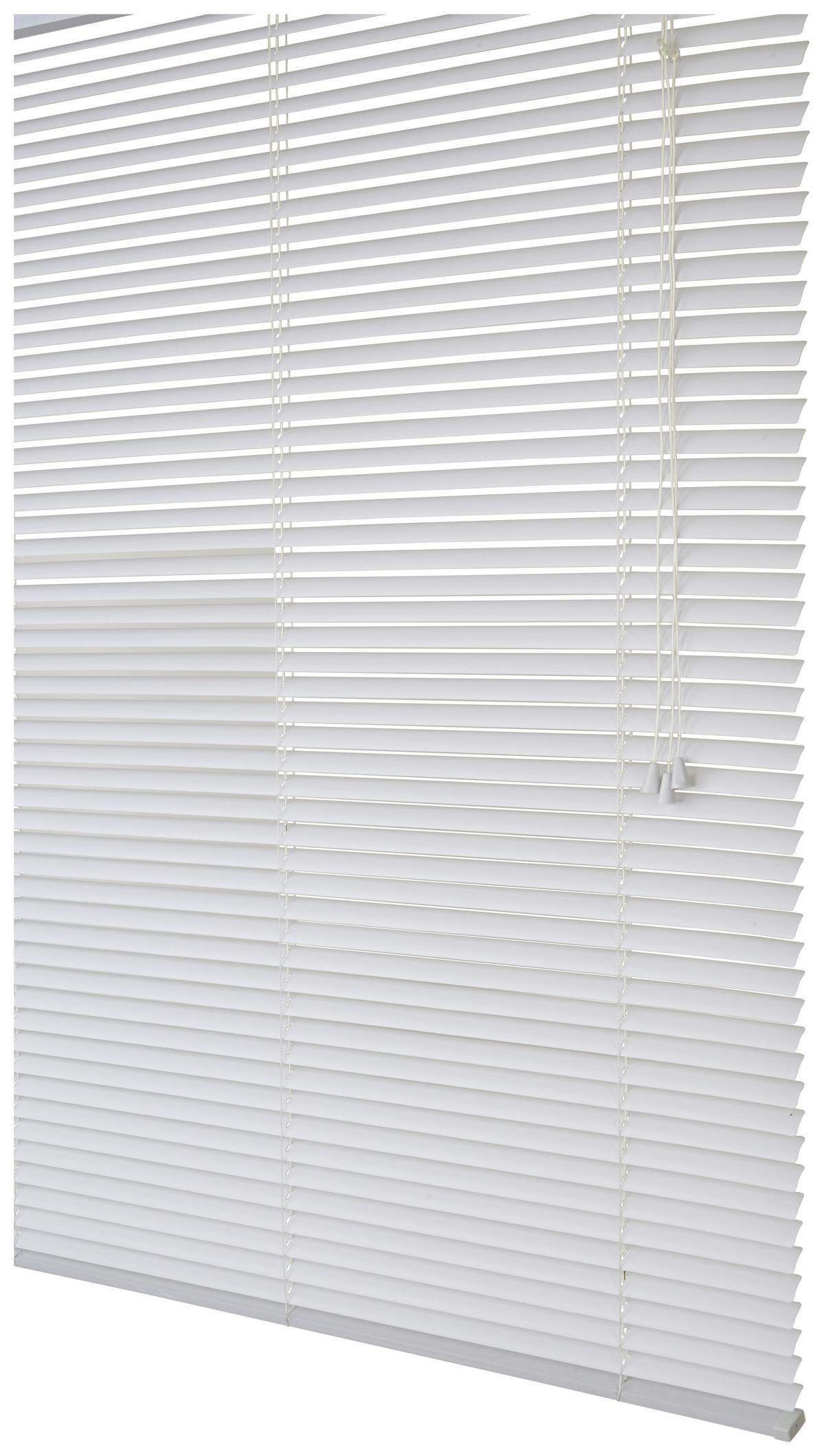 Jalousie Astrid 100x120 Cm Kunststoff Weiß Schnurzug - Weiß, KONVENTIONELL, Kunststoff/Metall (100/120cm) - Ondega