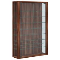 Vitrine Vitrosa Nussbaumfarben Dekor B: 59 cm - Nussbaumfarben/Schwarz, Design, Glas/Holzwerkstoff (59/91/18cm) - MID.YOU