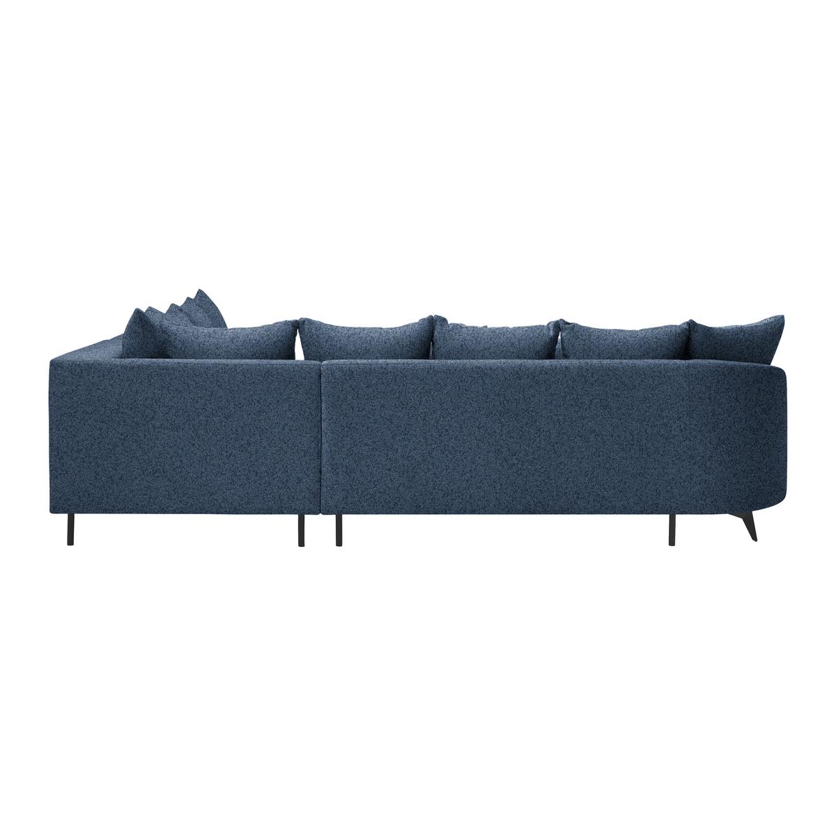 Rohová sedačka AXEL, pravá, tmavě modrá tkanina - černá/tmavě modrá, Moderní, kov/textil (291/250cm) - Mömax