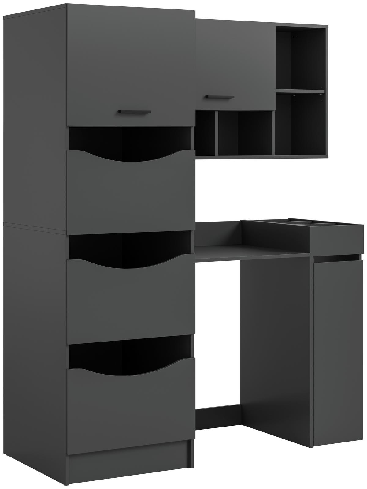 Prádelna Free Antracit - antracitová, Basics, kompozitní dřevo (126/195/68cm) - MID.YOU