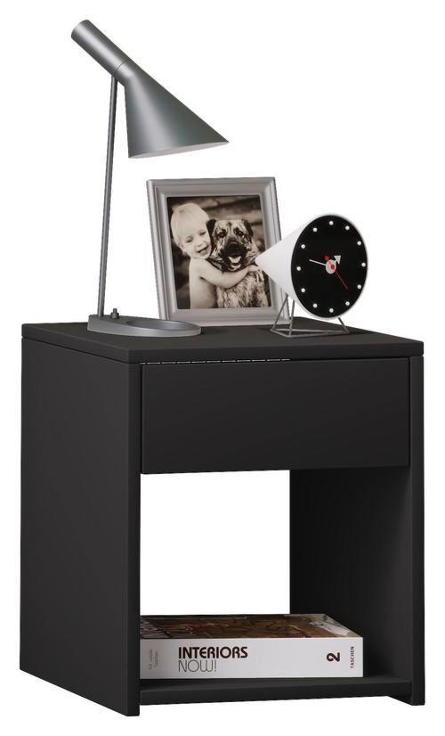 Nachtkästchen Schwarz H: 40 cm Sledo Mini