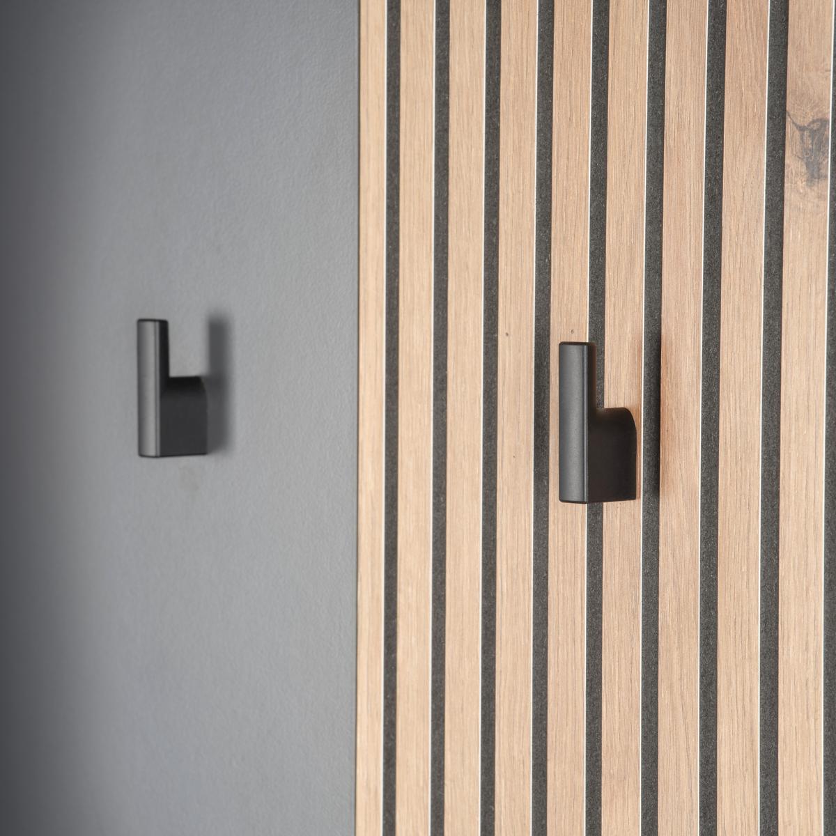 Garderobenpaneel Clever Anthrazit B: 70 cm - Eichefarben/Anthrazit, MODERN, Holzwerkstoff (70,1/139/26cm)