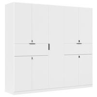 Drehtürenschrank Ticao Weiß B: 226 Cm - Weiß, MODERN, Holzwerkstoff (226/210/54cm) - Rauch Möbel