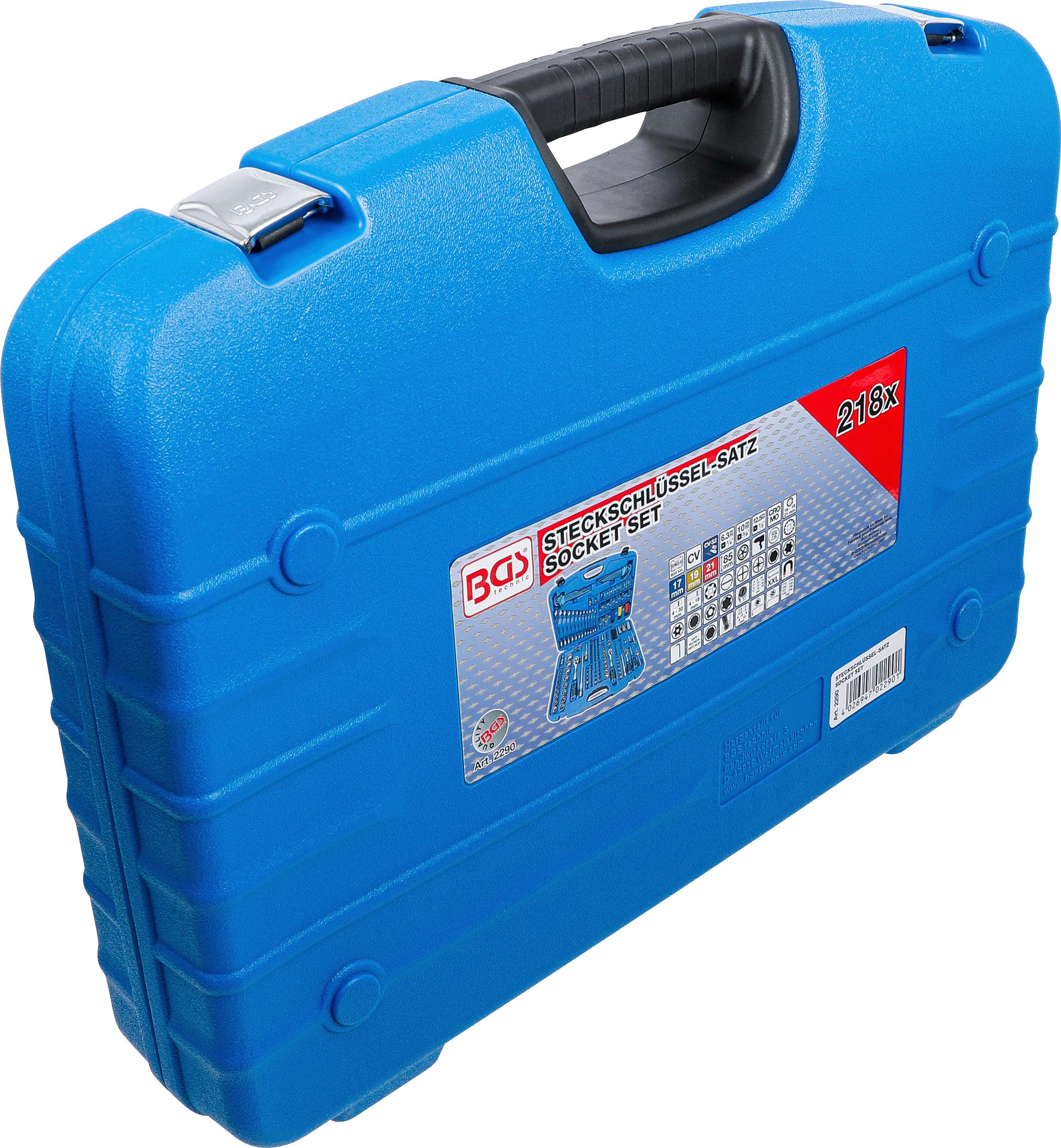 Steckschlüssel-satz Gear Lock Blau/silberfarben B: 41,7 Cm - Blau/Silberfarben, Basics (55.9/41.7/11cm)