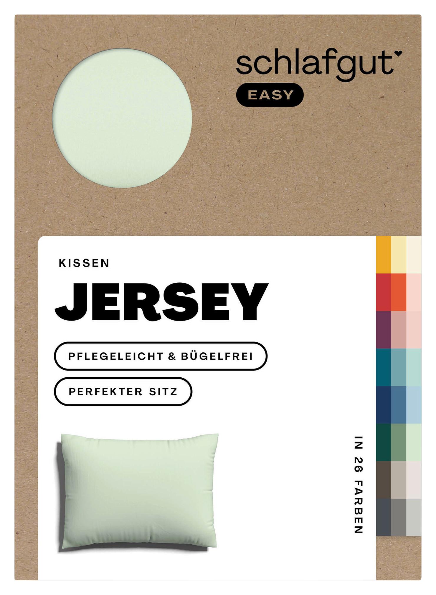 Kopfpolsterbezug Easy Jersey - Hellgrün, Basics, Textil (70/90cm) - Schlafgut