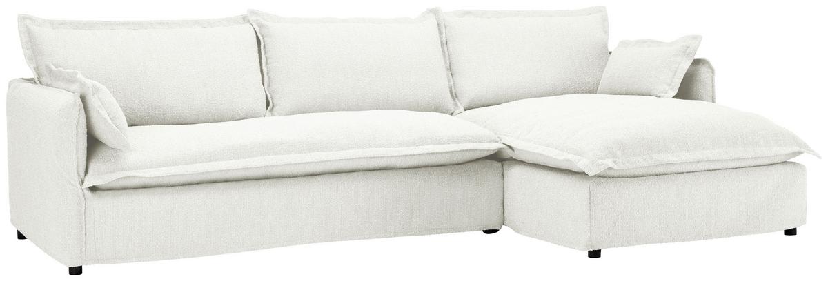 Ecksofa Toscana - Schwarz/Weiß, Trend, Textil (295/165cm) - Livetastic