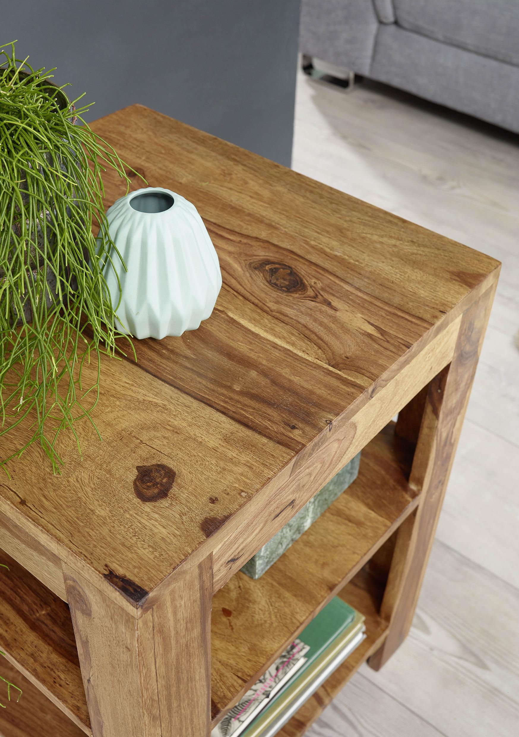 MID.YOU Standregal Massiv Mumbai 44 cm Sheeshamfarben