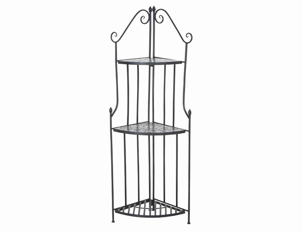 PFLANZTISCH J53785 - Anthrazit, KONVENTIONELL, Keramik/Metall (63/29/140cm) - Gardenson