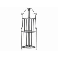 PFLANZTISCH J53785 - Anthrazit, KONVENTIONELL, Keramik/Metall (63/29/140cm) - Gardenson
