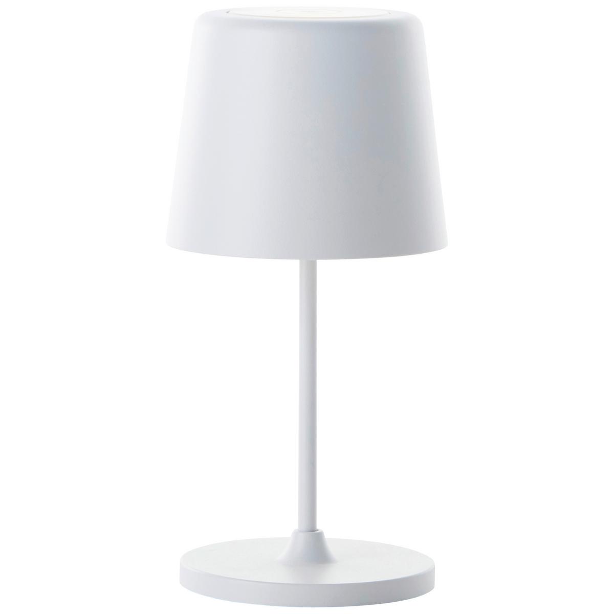 Tischlampe Kaami dimmbar Weiß - Weiß, Design, Kunststoff/Metall (10/37cm) - Brilliant