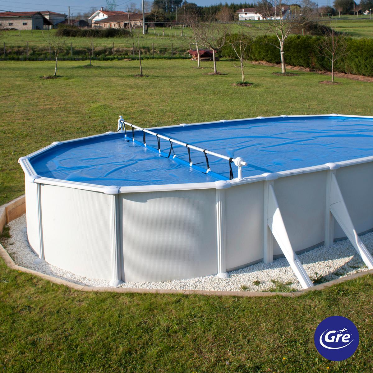 Schutzplane Planenaufroller - Alufarben, KONVENTIONELL, Metall (600cm) - Gre