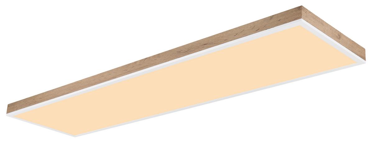 LED-Deckenleuchte 416080wwd5-Cct - Dunkelbraun/Opal, Natur, Holzwerkstoff/Kunststoff (120/30/7,5cm) - Globo