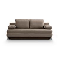 Schlafsofa Sorto Beigebraun B: 200cm - Beigebraun/Schwarz, Basics, Holz/Textil (200/91/100cm) - MID.YOU