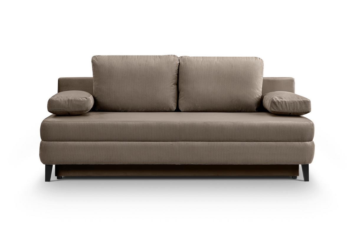 Schlafsofa Sorto Beigebraun B: 200cm - Beigebraun/Schwarz, Basics, Holz/Textil (200/91/100cm) - MID.YOU