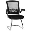 Besucherstuhl Flyer Pro V Schwarz - Chromfarben/Schwarz, MODERN, Textil/Metall (64/103/64cm) - MID.YOU