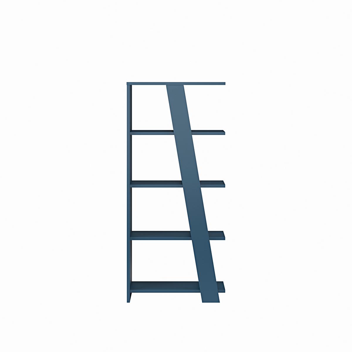 REGÁL NATTA - tmavomodrá, Modern, kompozitné drevo (72/161/29,6cm)