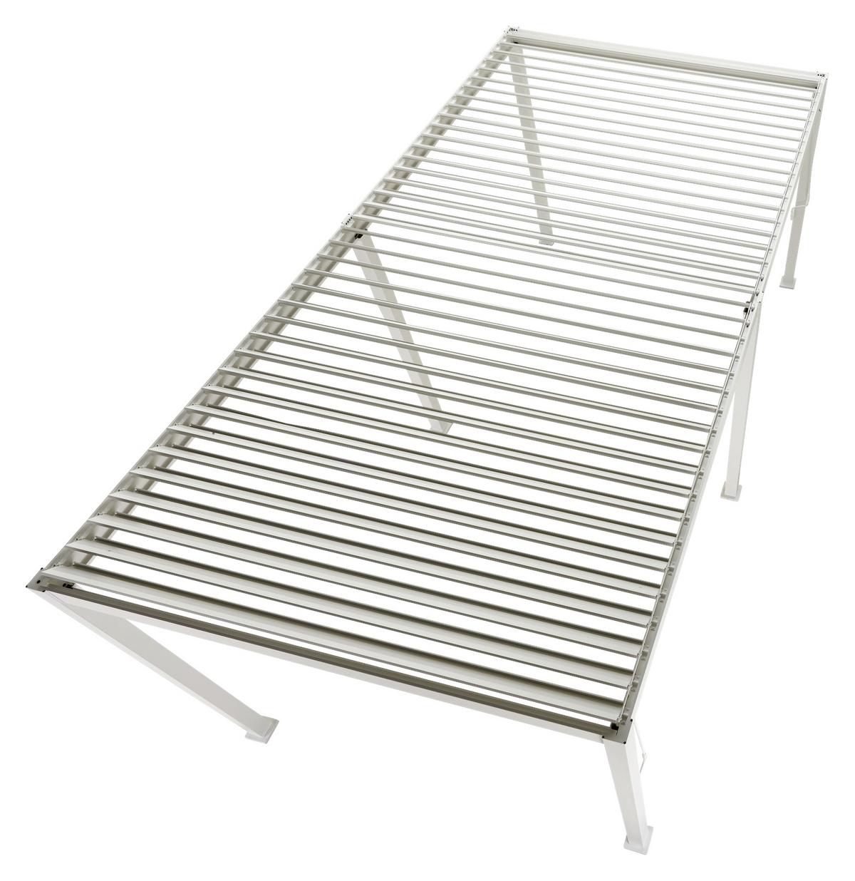 Pergola Deluxe 600x300cm Weiss - Weiß, MODERN, Metall (600/250/300cm) - Gardenson