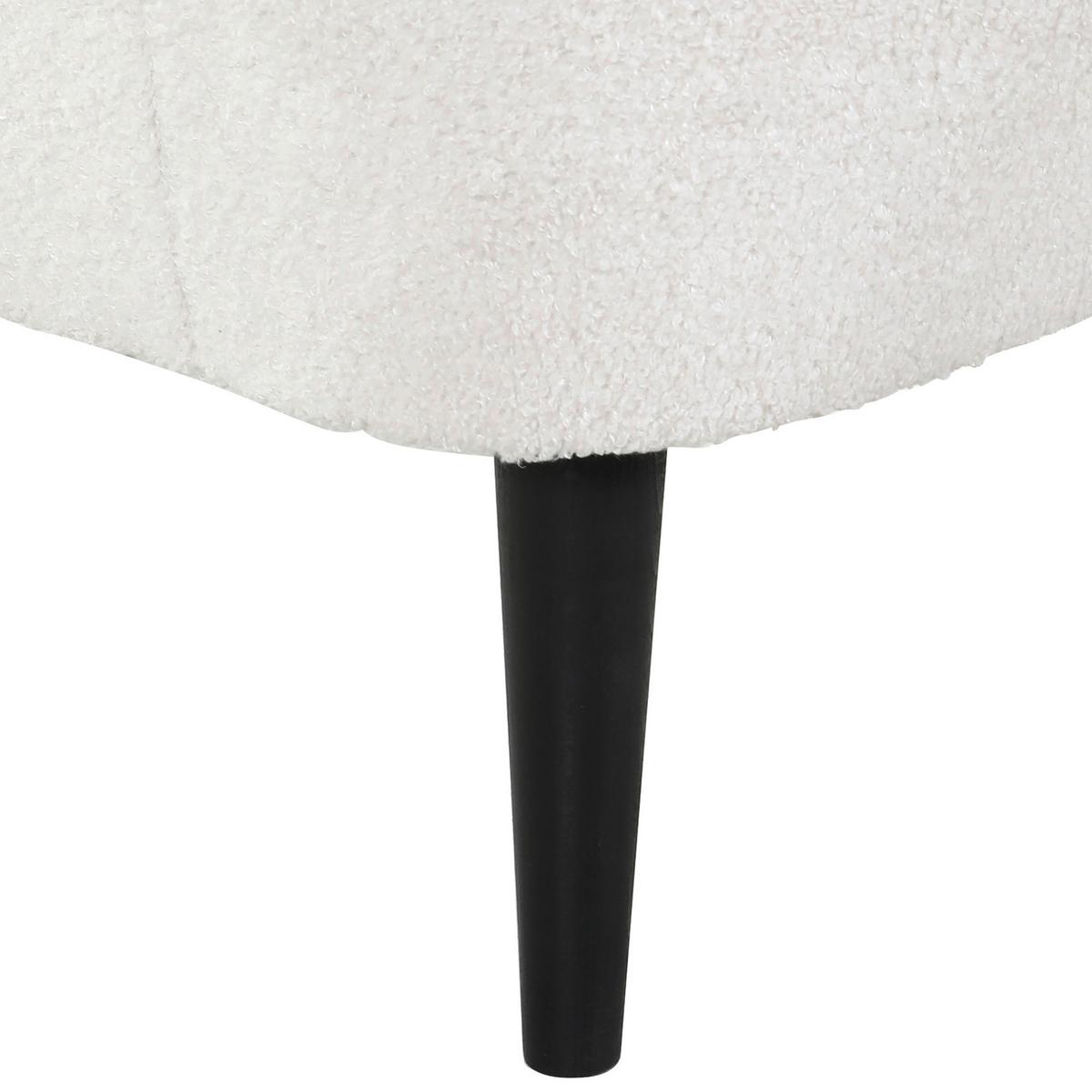 Ohrensessel Versailles, Weiß B: 72 cm - Dunkelbraun/Weiß, Design, Textil (72/104/85cm) - MID.YOU