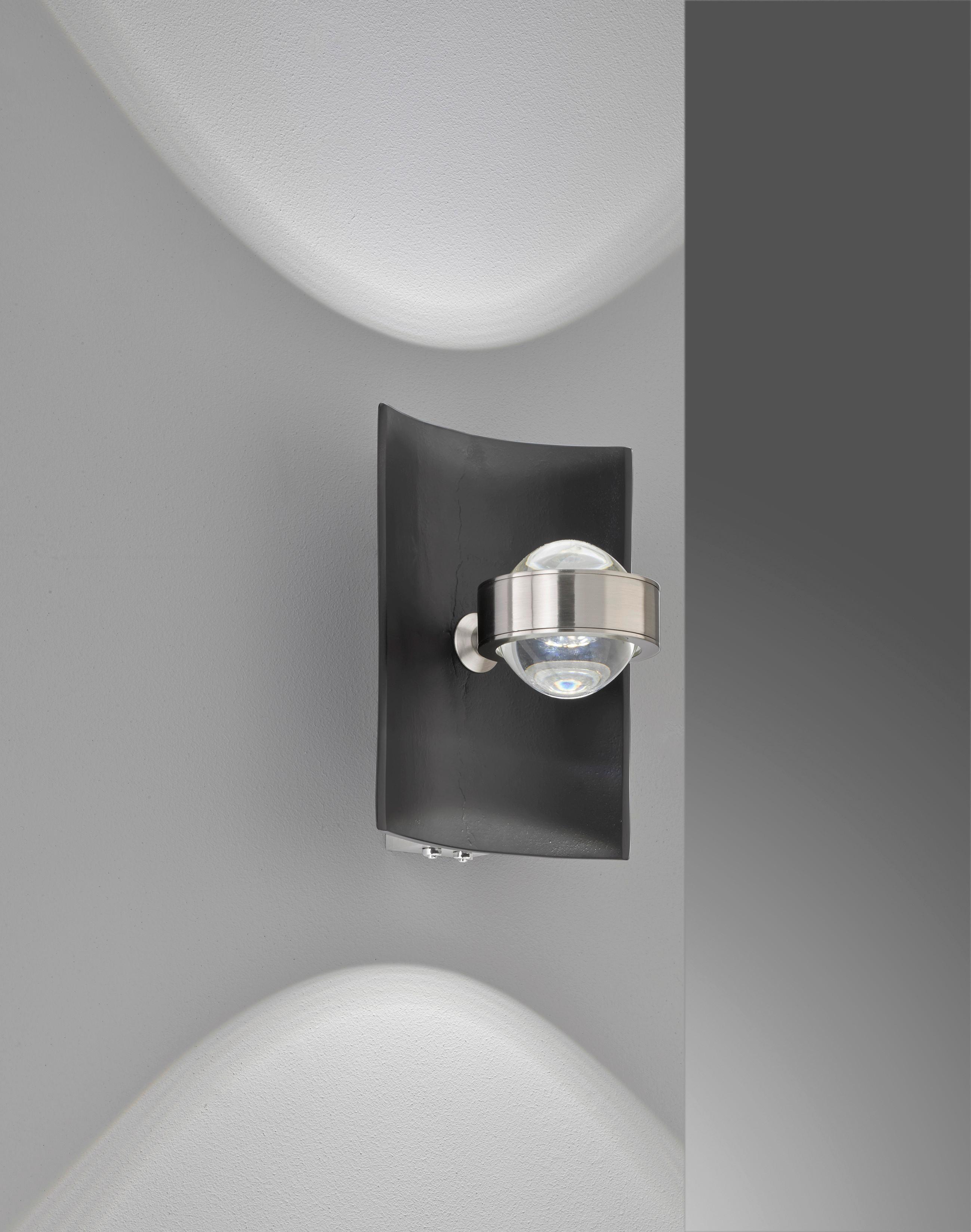 LED-Wandleuchte Bondy 1- Flammig Farbwechsler - Schwarz, Design, Metall (21/16/5cm) - Fischer & Honsel