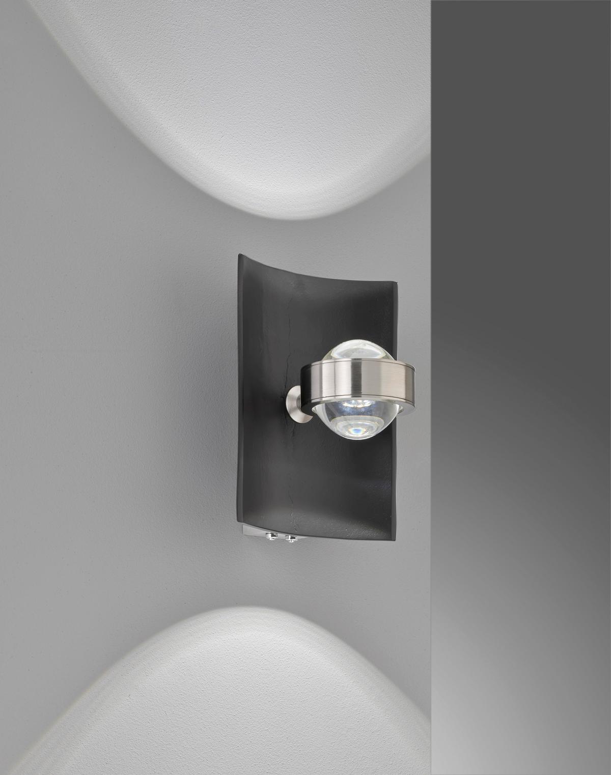Led-wandleuchte Bondy 1- Flammig Farbwechsler - Schwarz, Design, Metall (21/16/5cm) - Fischer & Honsel