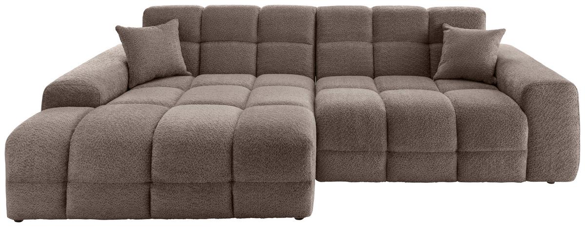 Ecksofa Bosco, Taupe S: 152x301 cm - Taupe/Schwarz, MODERN, Textil (152/301cm) - Livetastic