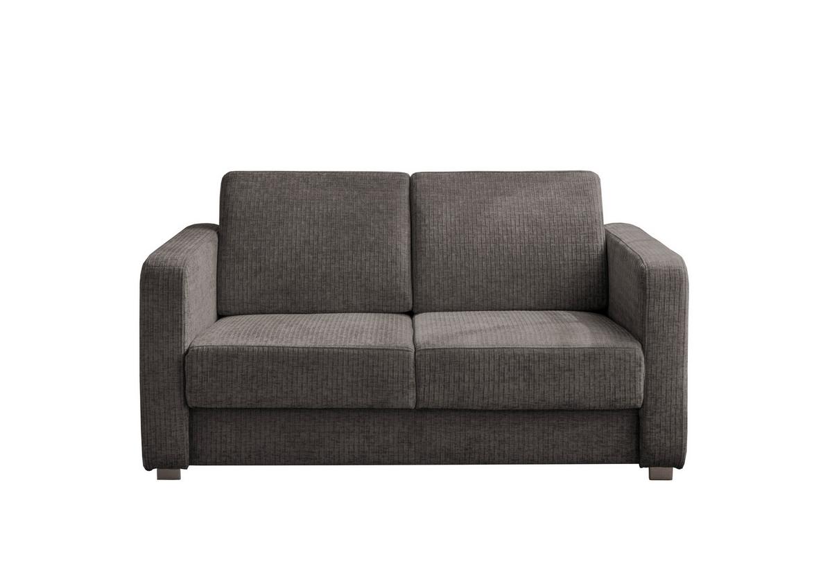 Schlafsofa Mia Braun, Grau, B:159 cm - Chromfarben/Braun, Basics, Textil (159/88/87cm) - Livetastic