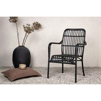 LOUNGESESSEL RIZAL - Schwarz, KONVENTIONELL, Kunststoff/Metall (57/90/64cm) - Gardenson