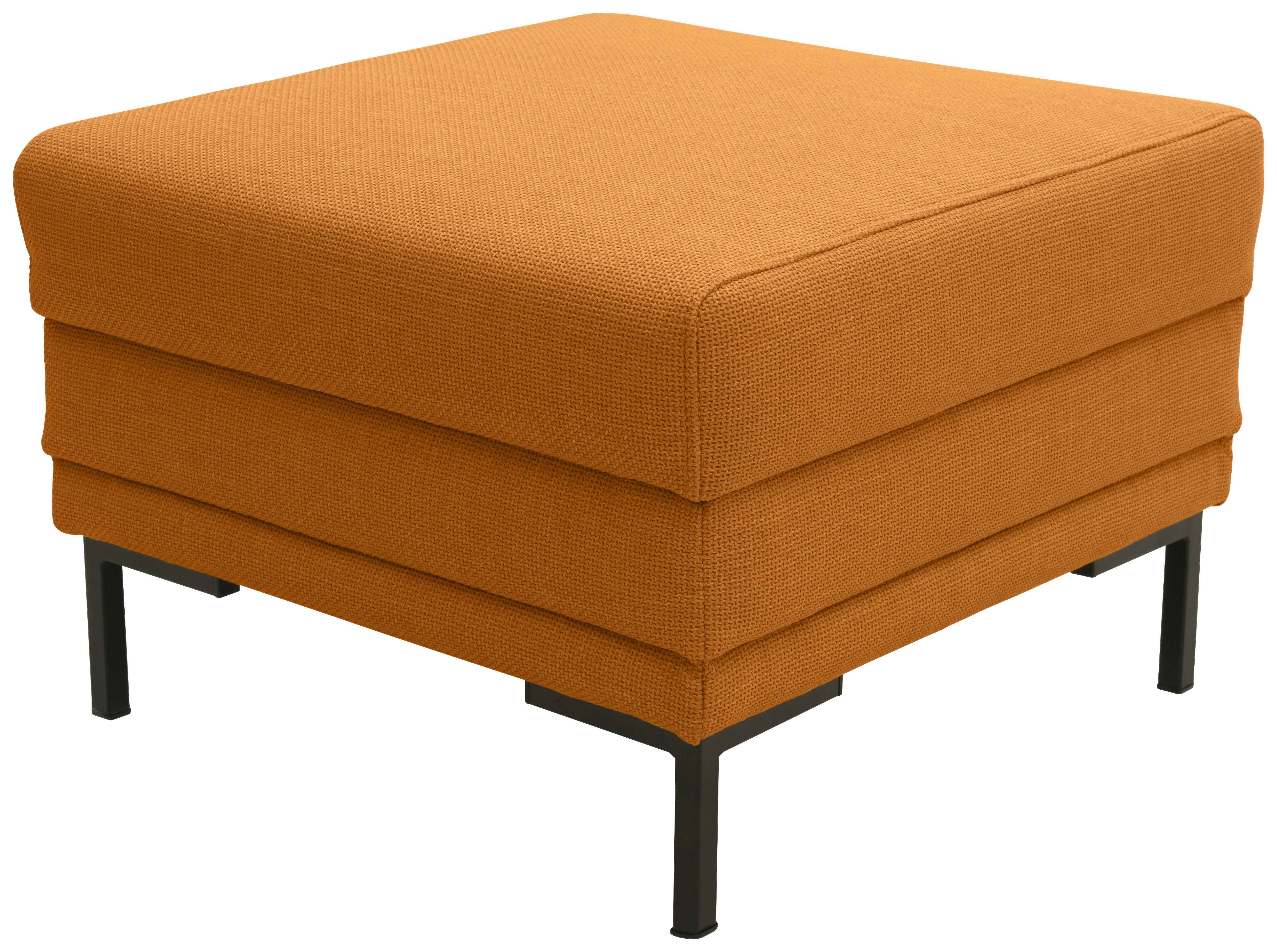 Hocker Looks Vii - Schwarz/Orange, Design, Textil (55/45/55cm) - LOOKS by W.Joop