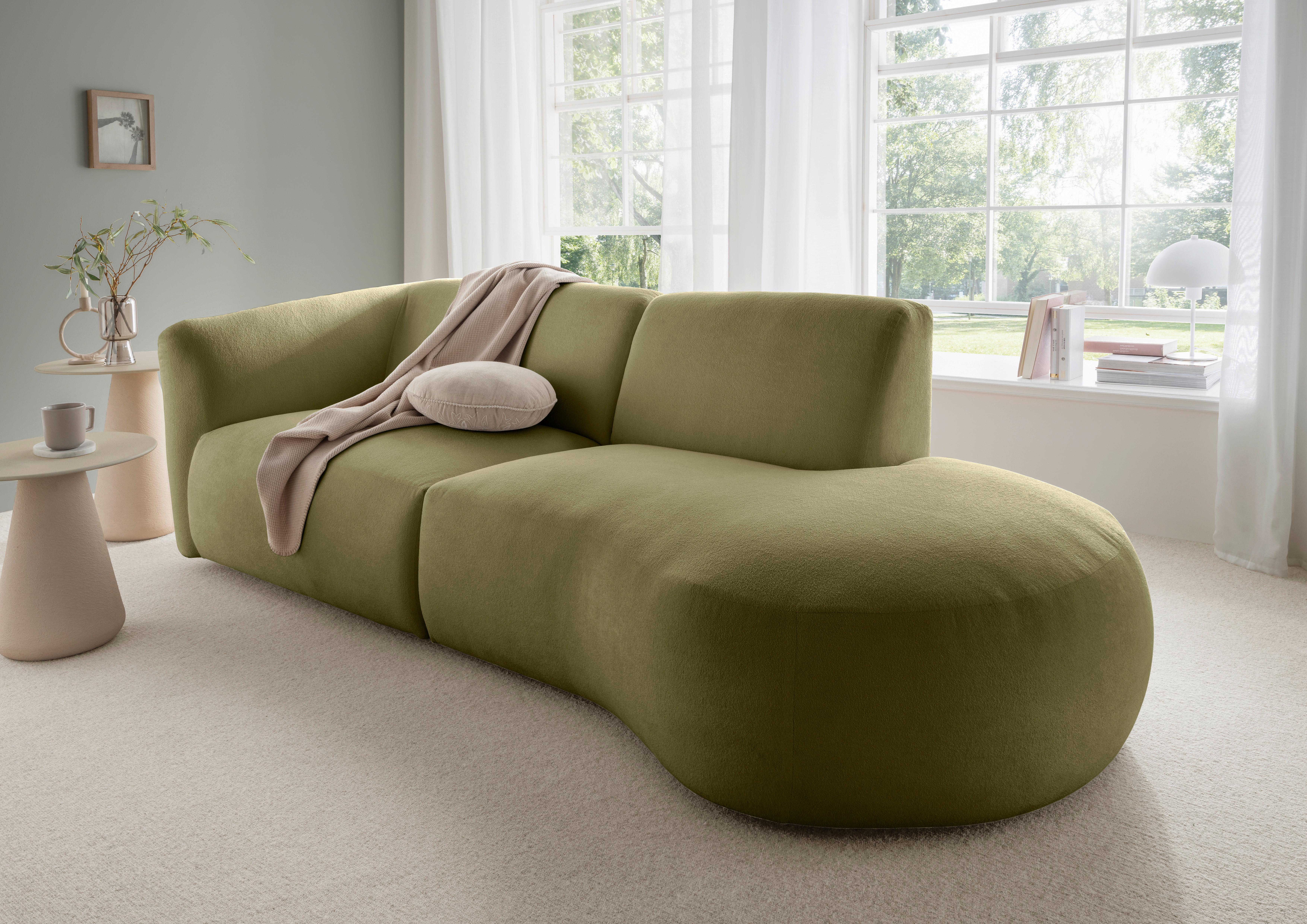 Ecksofa Jesi, Grün S: 238x107 Cm - Schwarz/Grün, MODERN, Textil (238/107cm) - Livetastic