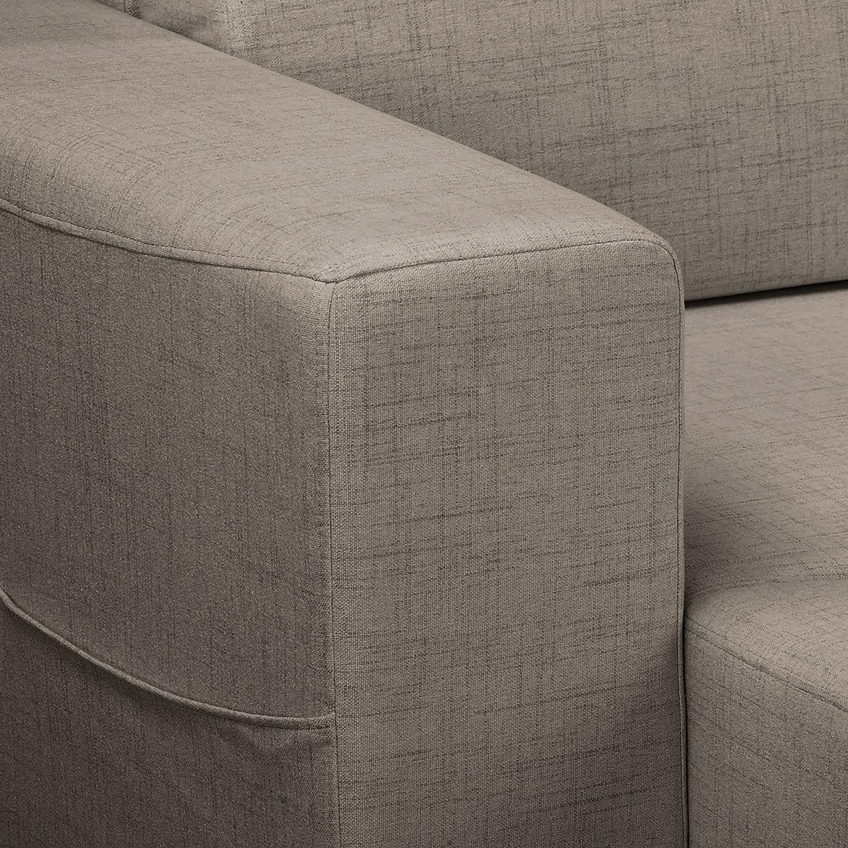 Ecksofa Bella Graphitfarben S: 257x174 Cm - Wengefarben/Graphitfarben, Design, Textil (257/174cm) - Livetastic