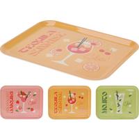 Serviertablett Julia - Gelb/Rot, Basics, Kunststoff (32/4/32cm)