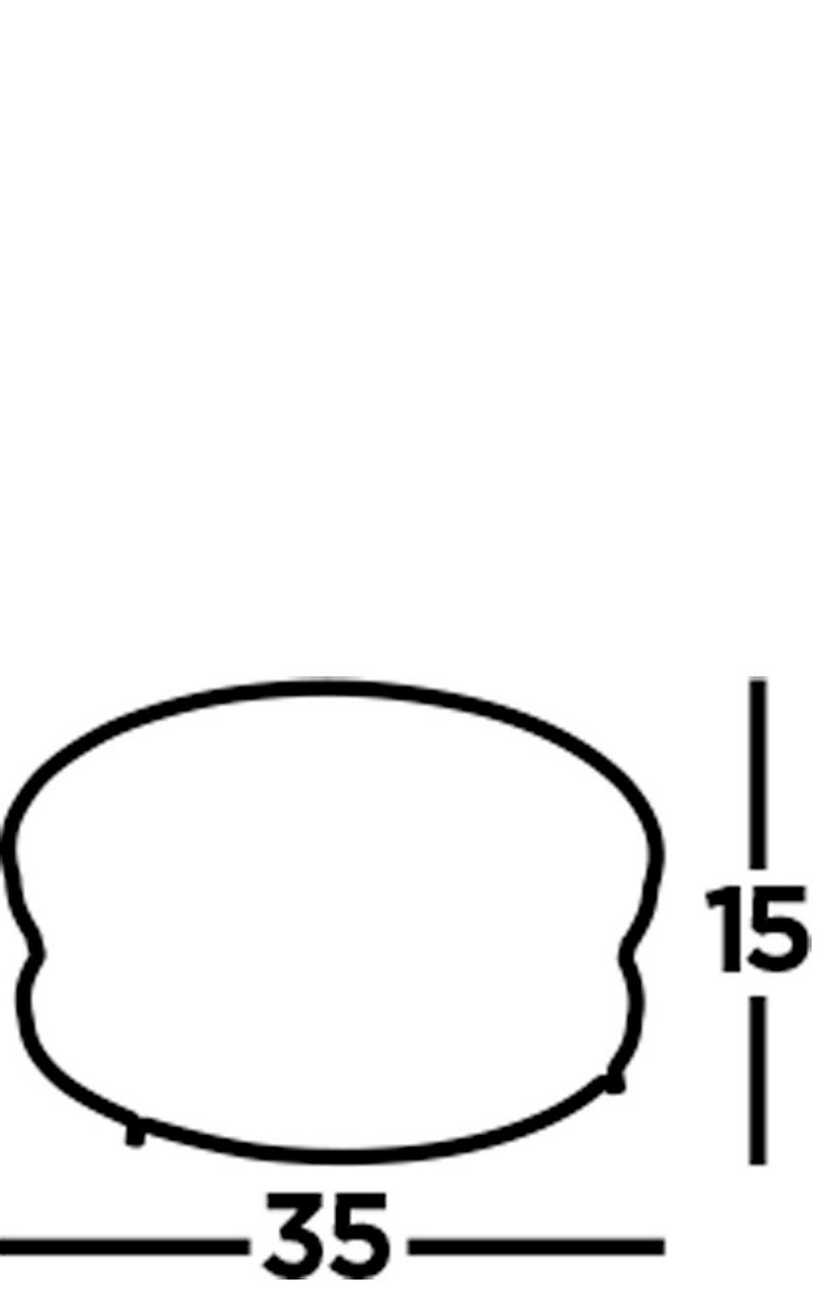 Bad-Deckenleuchte Ip44 Chromfarben Ø 35 cm - Chromfarben, Basics, Glas/Metall (35/14,5cm)