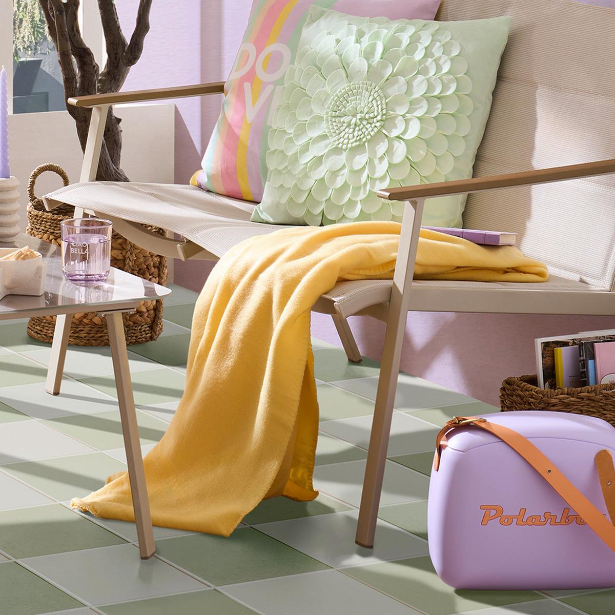 FLEECOVÁ DEKA LENI - žlutá, textil (130/170cm) - Mömax