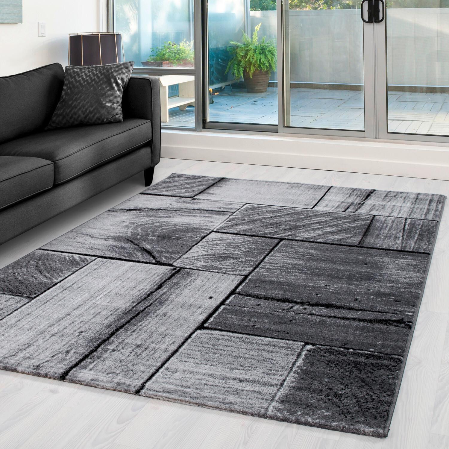 Flachwebteppich Parma - Schwarz, Design, Textil (140/200cm) - Novel