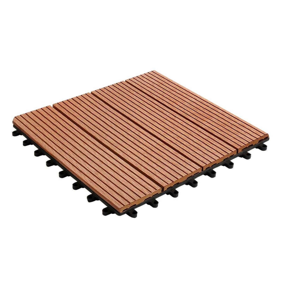 Terrassenfliese Wpc Royal Hellbraun - Hellbraun, Design, Holzwerkstoff (30/30cm) - Ambia Garden
