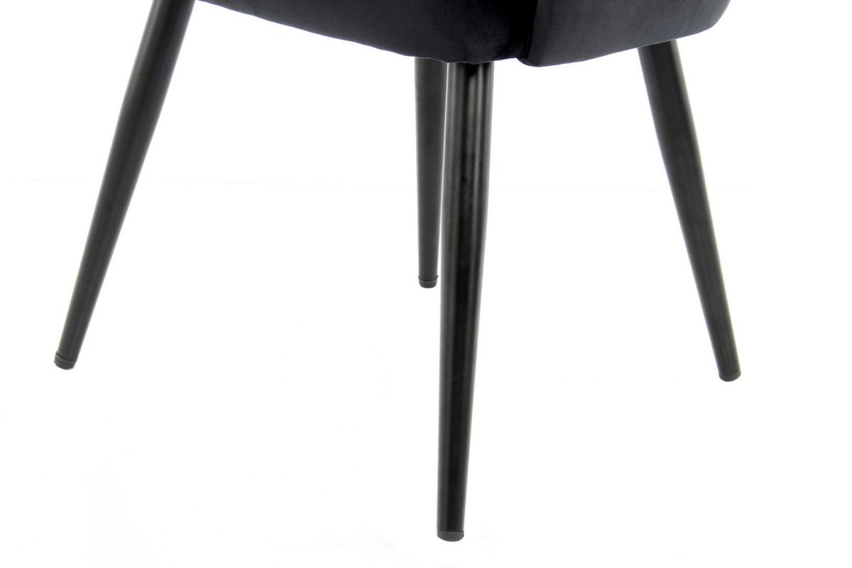 Armlehnstuhl-Set Joris 110 - Schwarz, MODERN, Textil/Metall (55/77/58cm) - Kayoom