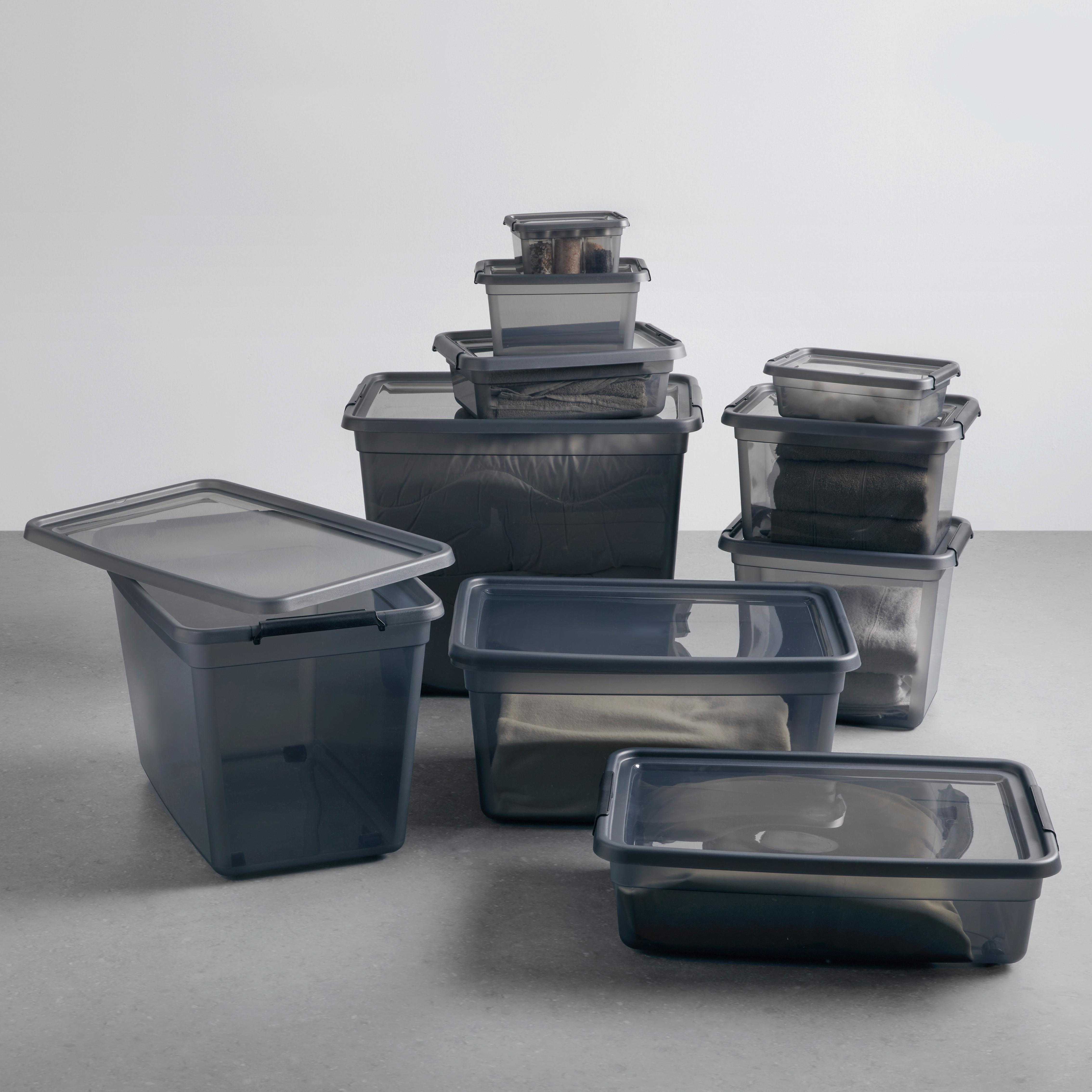 Box s vekom MAGNUS - 40L - čierna, Modern, plast (58/39/26cm) - Based