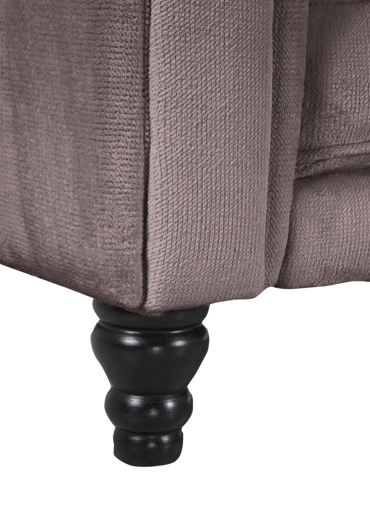 Ecksofa Jonte Schlammfarben S: 260x160 cm - Schlammfarben/Dunkelbraun, Design, Textil (260/160cm) - MID.YOU