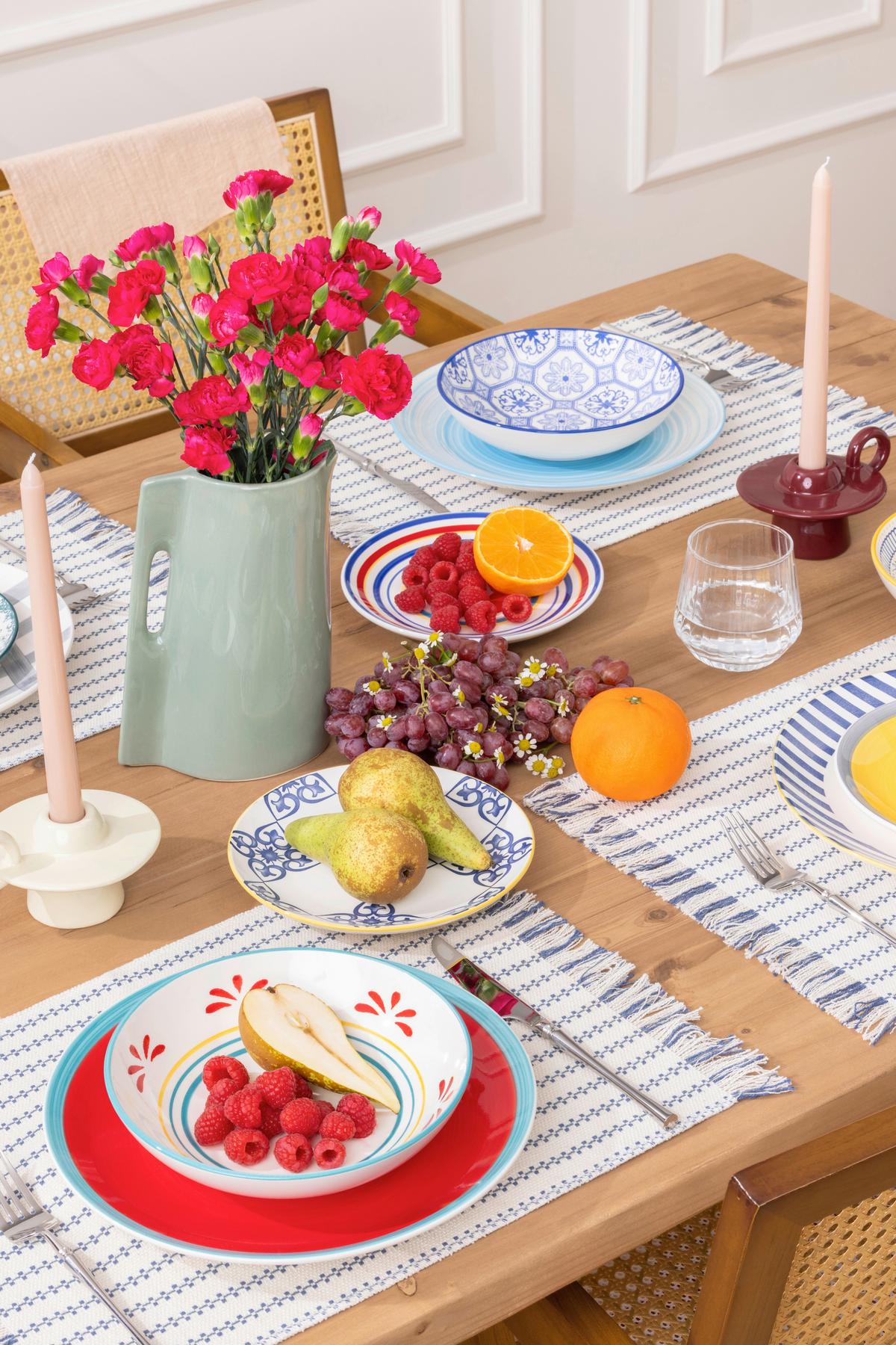 Dessertteller Ella - Blau/Dunkelgrün, MODERN, Keramik (19cm) - Luca Bessoni