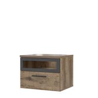 Éjjeliszekrény Jacky 52/40,8cm - tölgyfa színű/fekete, Lifestyle (52/40,8/41,3cm)