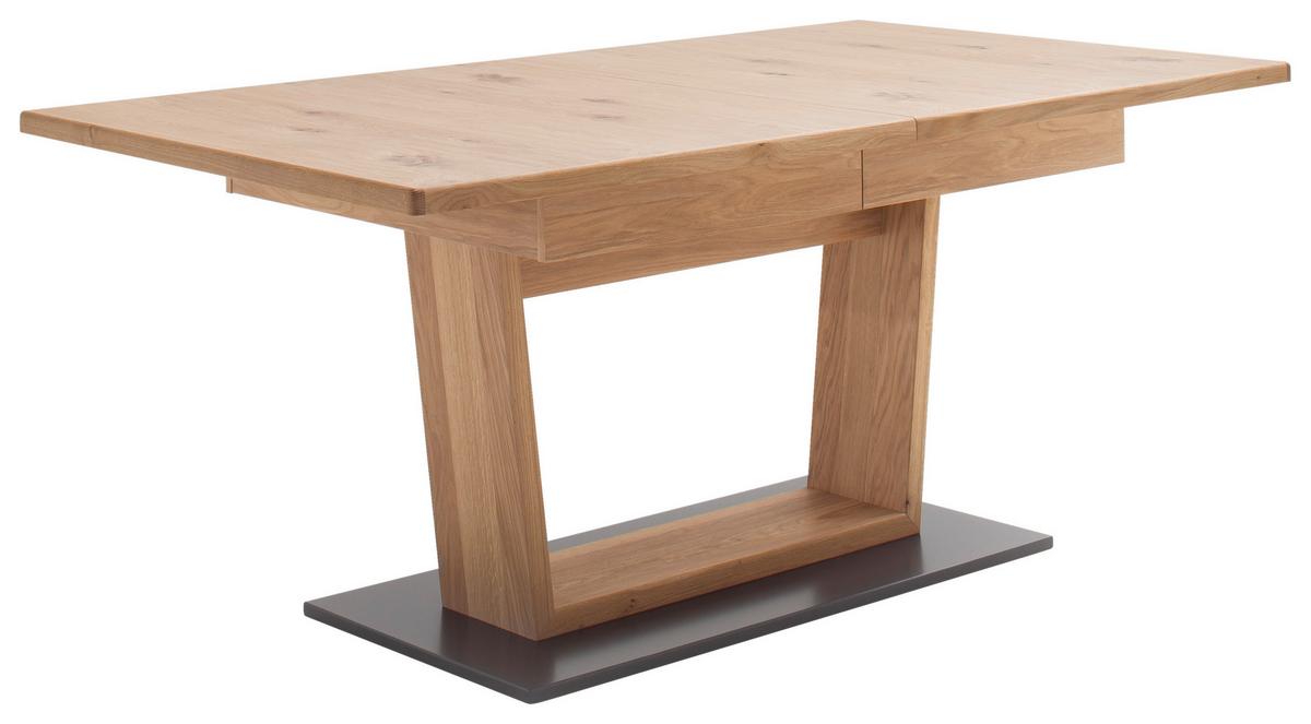Esstisch Ausziehbar Portland 180-280x100 Cm Eichefarben - Eichefarben/Schwarz, Design, Holz/Holzwerkstoff (180-280/100/77cm) - Livetastic