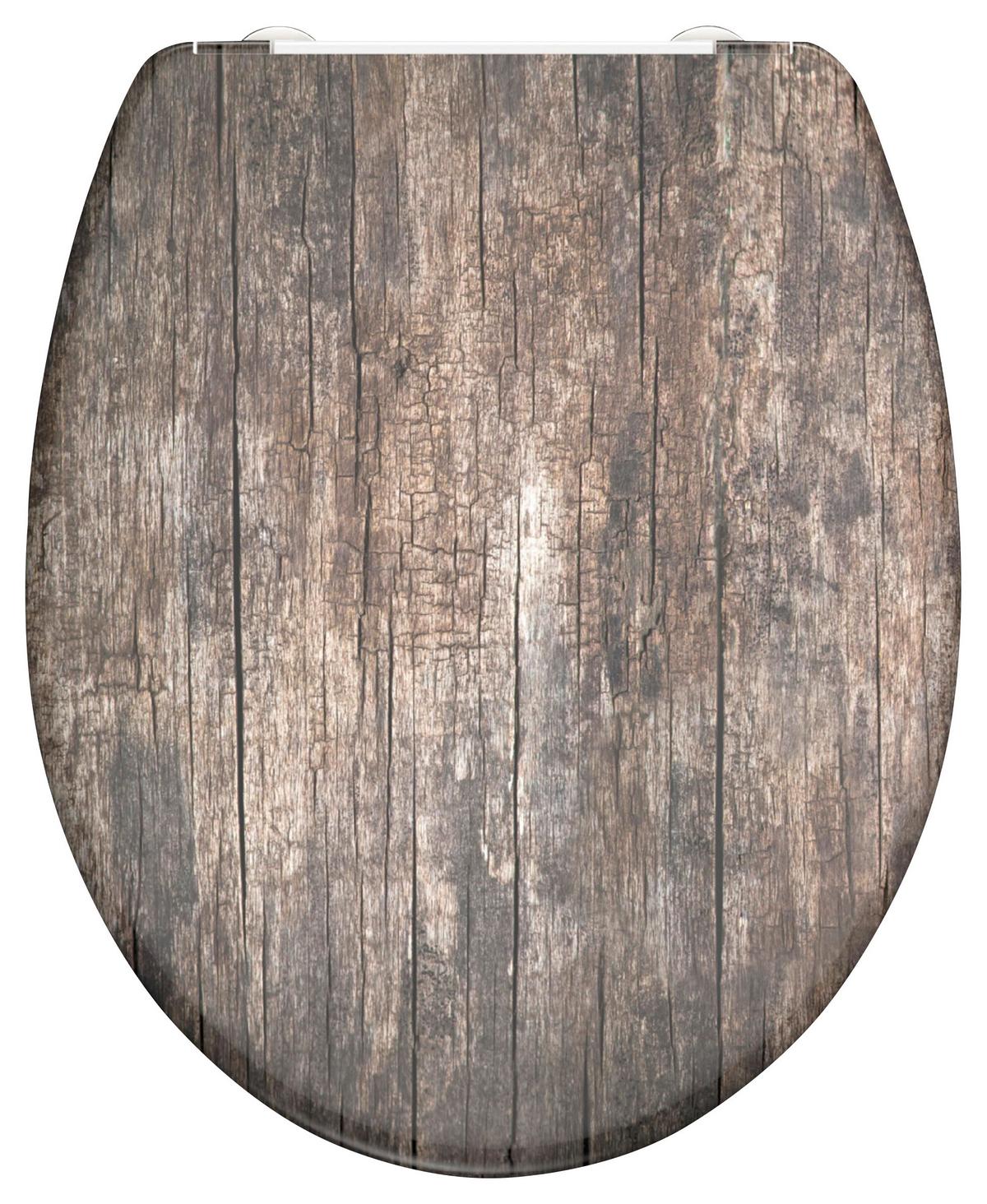 WC-Sitz braun mit Absenkautomatik, B: 37,5cm - Braun, KONVENTIONELL, Kunststoff (37,5/45,5/2,5cm)