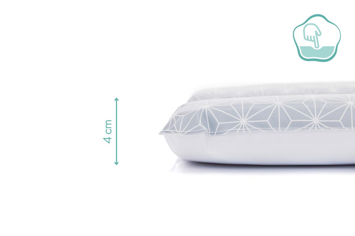 Wickelauflage Kunststoff Grau Mit Stern Design - Grau, LIFESTYLE, Kunststoff (70/53/4cm) - Fillikid