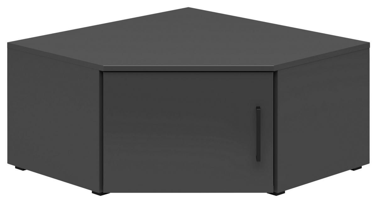 Nástavec na skříň MULTISTAURAUM  š: 101 cm - černá/barvy grafitu, Moderní, kompozitní dřevo/plast (71,5/71,5cm)