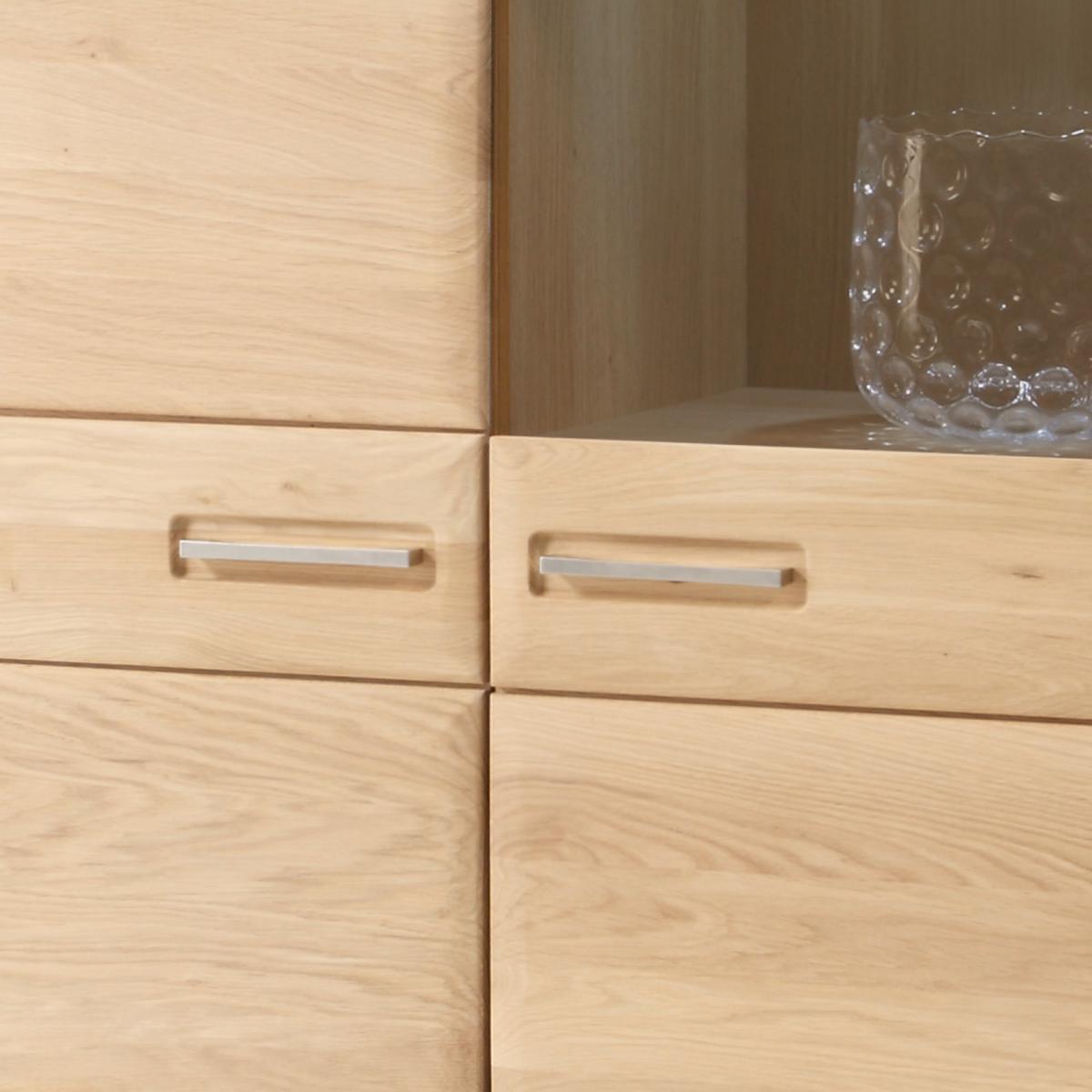 Wohnkombination 4-Tlg. Sena Eichefarben - Eichefarben, Design, Glas/Holz (357/209/51cm) - Livetastic