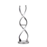 LED-Tischleuchte Dna Titanfarben L: 15 cm - Titanfarben/Schwarz, Design, Kunststoff/Metall (15/15/48.5cm)