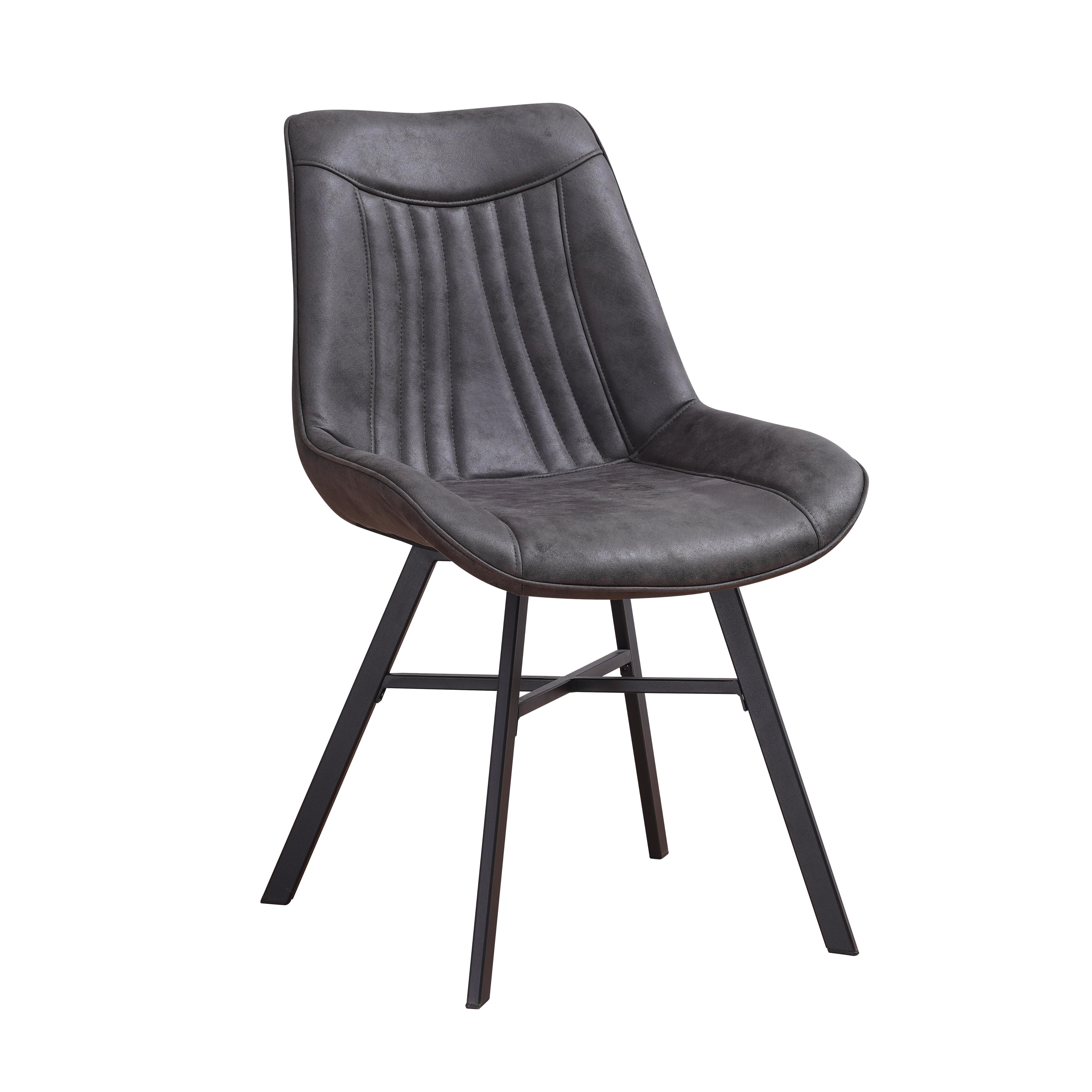 Stuhl-set Samuel Anthrazit, B: 53 Cm - Anthrazit/Schwarz, MODERN, Textil/Metall (53/87/63,5cm) - MID.YOU