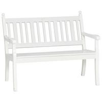 Gartenbank Holz 877510 2-Sitzer - Weiß, MODERN, Kunststoff (115/88/69cm) - Gardenson