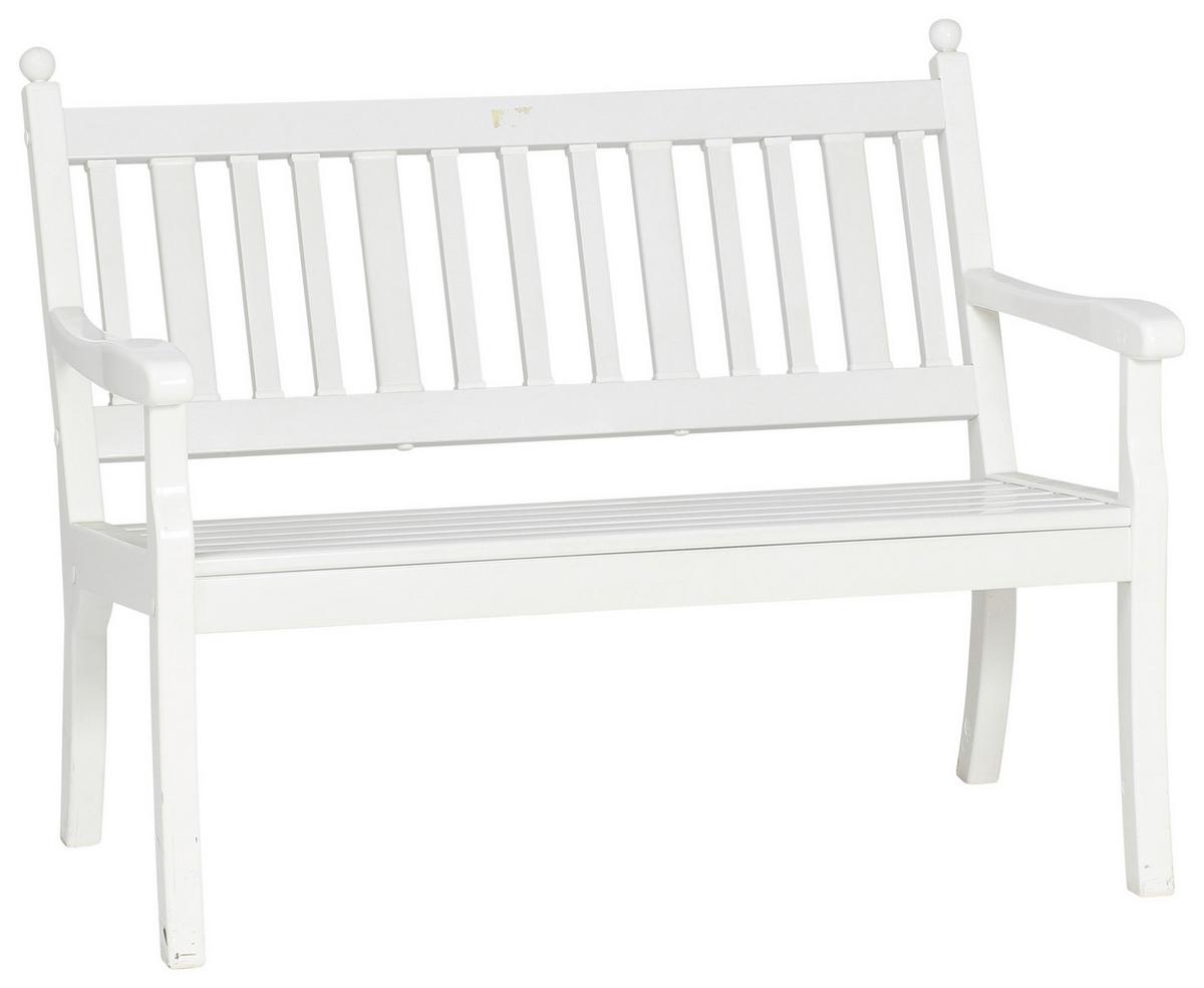 Gartenbank Holz 877510 2-Sitzer - Weiß, MODERN, Kunststoff (115/88/69cm) - Gardenson
