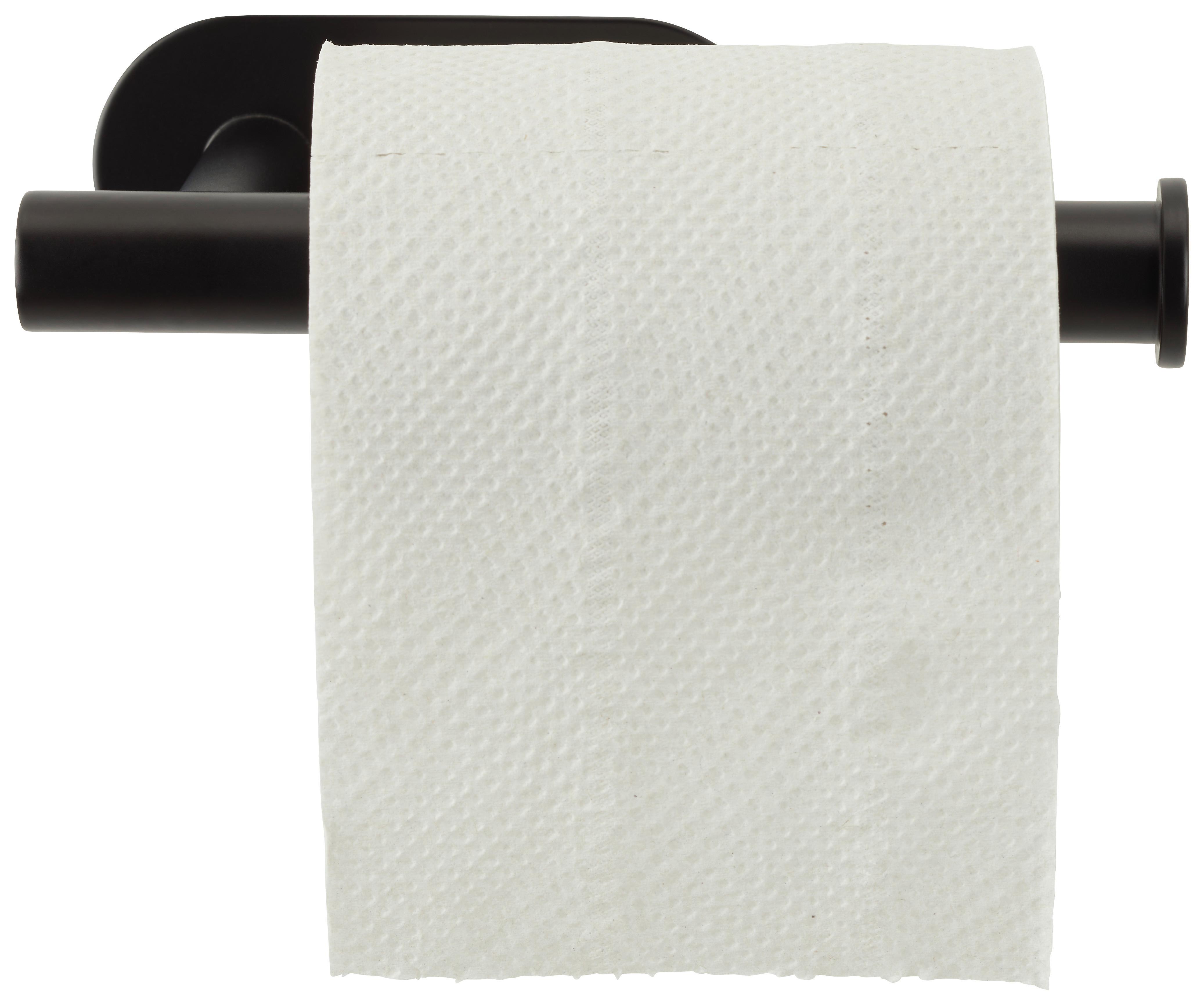 Držák Na Toaletní Papír Vyrobeno Z Kovu V Černé - černá, Moderní, kov (16/4,5/7cm) - Modern Living